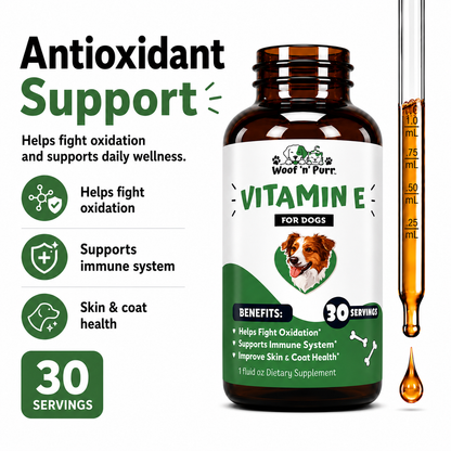Vitamin E for Dogs – Dog Vitamin E Supplement for Immune System Support, Skin & Coat Health, 30 Servings
