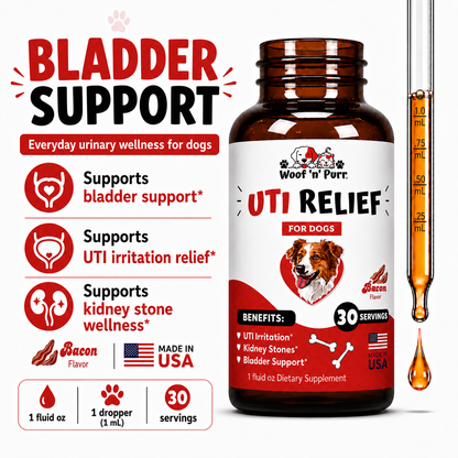 UTI Relief for Dogs – Dog Urinary Tract Support for Bladder Health, Urinary Comfort & Kidney Support, 30 Servings