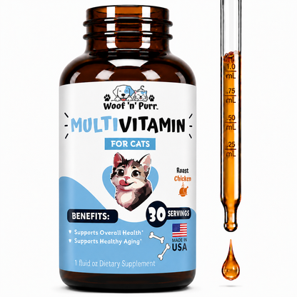 Multivitamin for Cats – Cat Daily Supplement for Overall Health, Healthy Aging & Wellness Support, 30 Servings