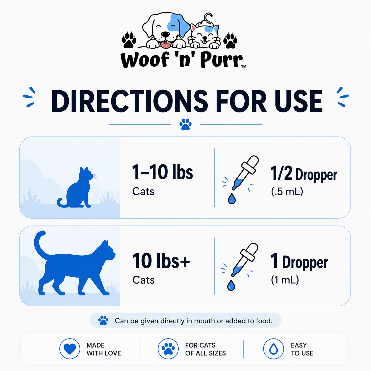 Taurine for Cats – 2 Pack - Cat Taurine Supplement for Heart Health, Vision Support & Overall Wellness, 60 Servings