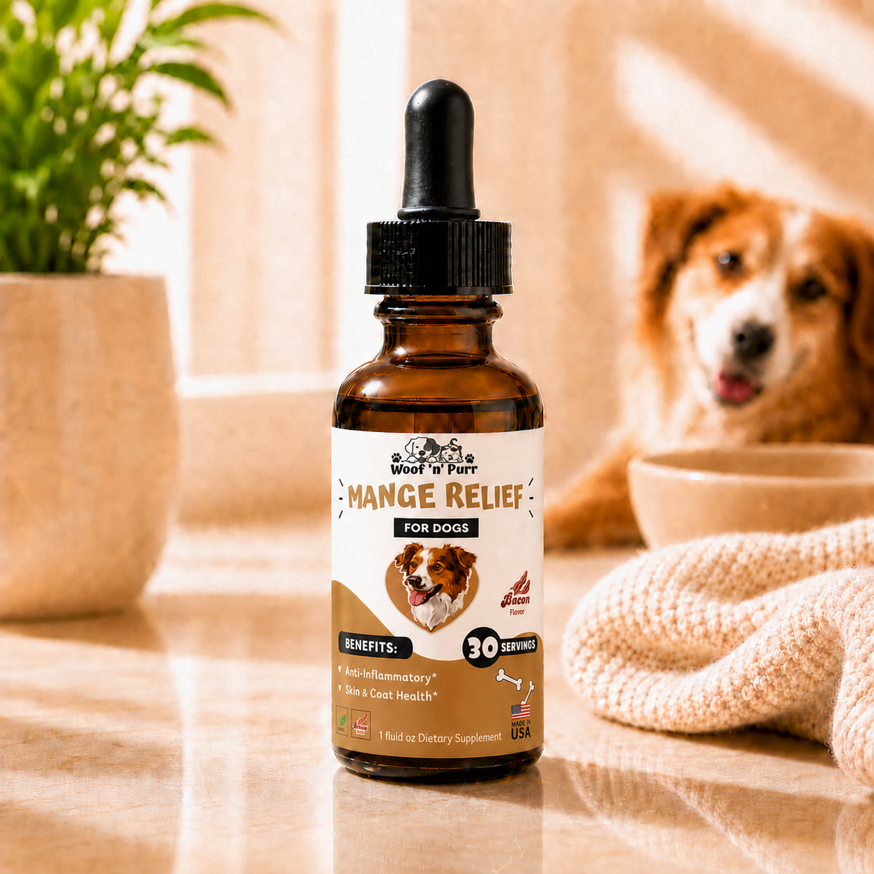 Mange Relief for Dogs – Skin & Coat Support | 30 Servings
